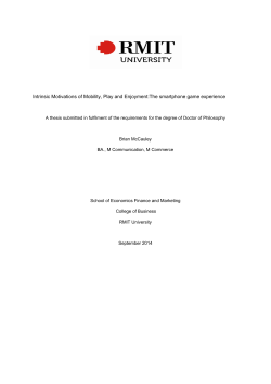 Intrinsic Motivations of Mobility, Play and Enjoyment:The