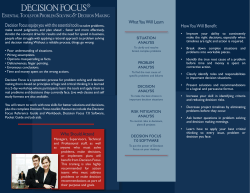 decision focus - Focus Performance Systems