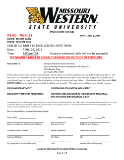 Invitation for Bid - Missouri Western State University
