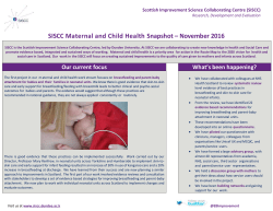 SISCC Maternal and Child Health Snapshot