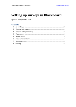 Setting up surveys in Blackboard