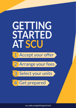 Getting Started at SCU - Southern Cross University