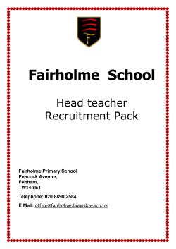 Fairholme Primary School Peacock Avenue, Feltham, TW14 8ET