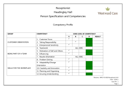 Competency Profile