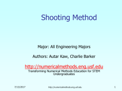 Shooting Method for Solving Ordinary Differential
