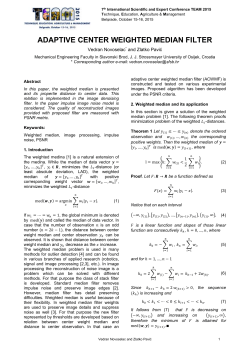 adaptive center weighted median filter