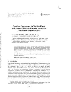 Complete Convergence for Weighted Sums and Arrays of Rowwise
