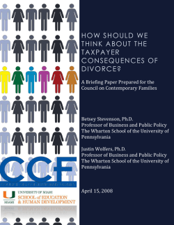 TAXPAYER`S CONSEQUENCES OF DIVORCE STEVENSON