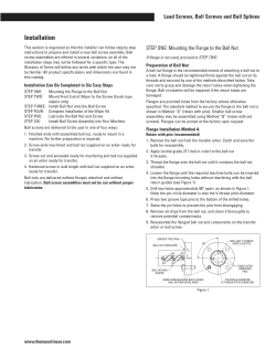 Lead Screws, Ball Screws and Ball Splines