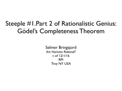 Steeple #1 Part 2: Godel`s Completeness Theorem