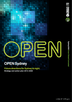 OPEN Sydney Strategy and Action Plan - City of Sydney
