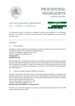 NSW Procedural Highlights No.4