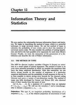 "Information Theory and Statistics". In: Elements of Information Theory