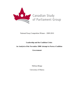 The federal opposition parties attempt to form a coalition