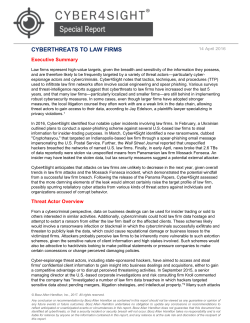 Cyberthreats to Law Firms