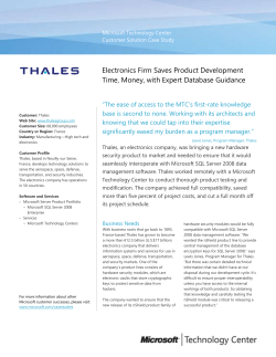 Electronics Firm Saves Product Development