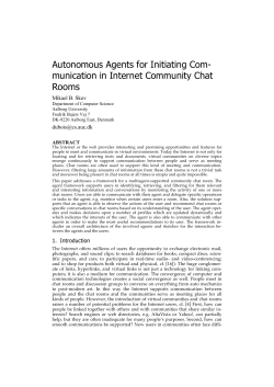 Autonomous Agents for Initiating Com