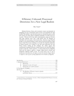 Processual Deterrence for a New Legal Realism