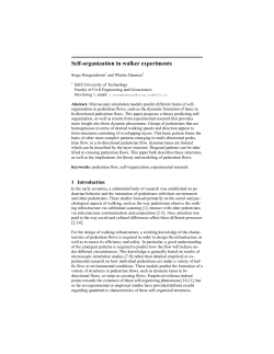 Self-organization in walker experiments