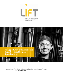 An Opportunity to Maximize the Impact of Social Purpose