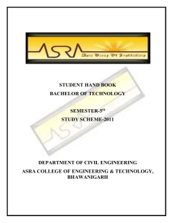 STUDENT HAND BOOK BACHELOR OF TECHNOLOGY