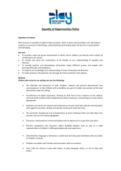 Equality of Opportunities V2 - Positive Learning Active Youth