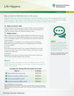 Life Happens - American Century Investments