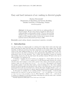 Easy and hard instances of arc ranking in directed graphs