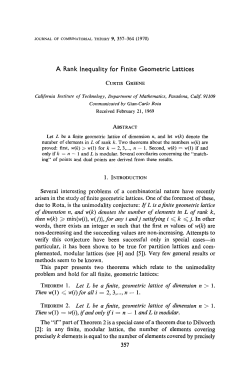 A Rank Inequality for Finite Geometric Lattices