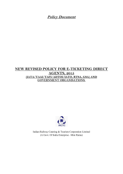 Policy for e-ticketing Direct Agents-2015.