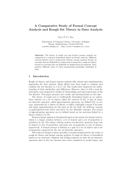 A Comparative Study of Formal Concept Analysis and Rough Set