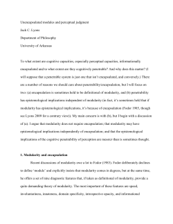 Unencapsulated Modules and Perceptual Judgment