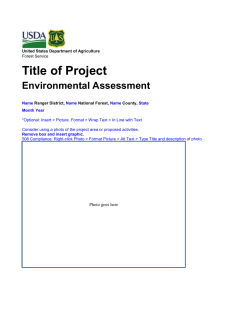 EAFONSI Template - USDA Forest Service