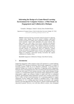 Informing the Design of a Game-Based Learning
