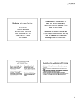 Throws Training Plan