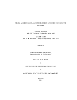 study and design of architecture for bch code encoder