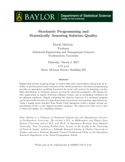 Stochastic Programming and Statistically Assessing Solution Quality