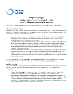 Program Manager Position located in San