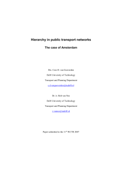 Hierarchical public transport networks