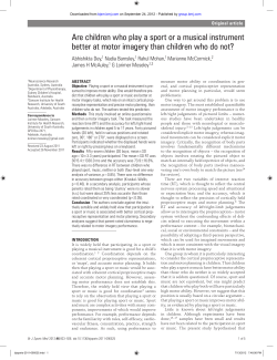 Are children who play a sport or a musical instrument