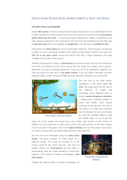 Czech Game Studio Alda Games debuts a Save the Snail