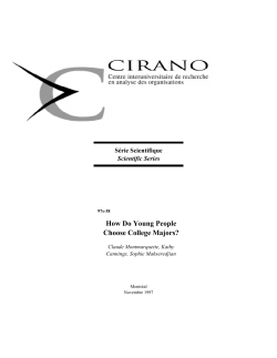 How Do Young People Choose College Majors?