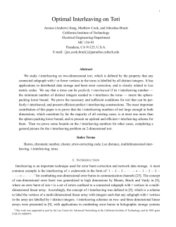 Optimal Interleaving on Tori - Paradise