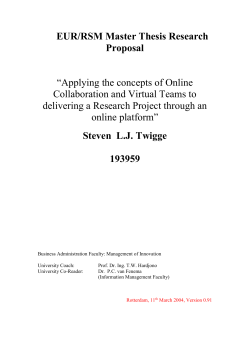 EUR/RSM Master Thesis Research Proposal