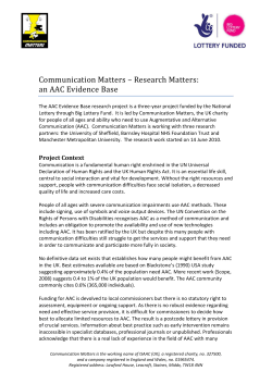 Telephone meeting - Communication Matters