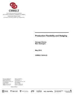 Production Flexibility and Hedging