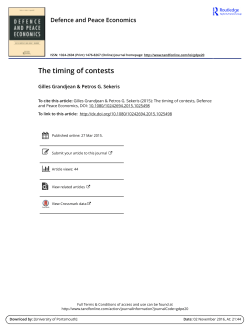 The timing of contests