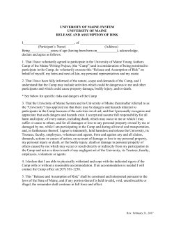 release and assumption of risk