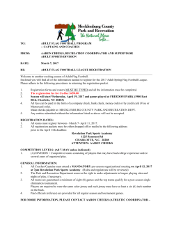 Flag Football Registration Form