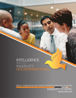 to the HCDI Brochure